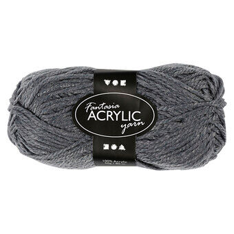 Acrylic yarn, Grey, 50gr, 80m