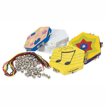 Colorations - Make your own Papier-mache Tambourine, Set of