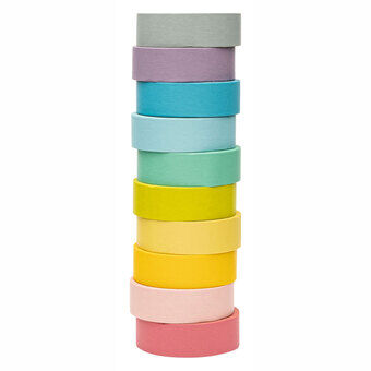 Colorations - Washi Tape Pastel Colors, Set of 10