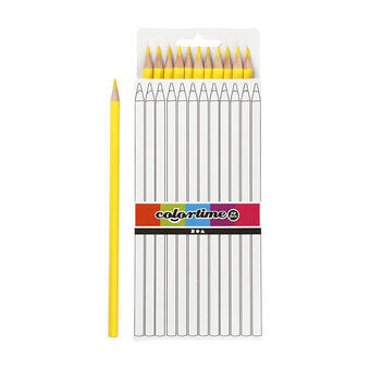 Triangular colored pencils - Yellow, 12pcs.