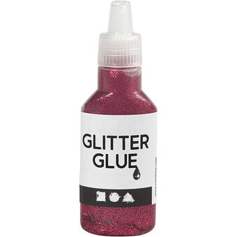 Glitter glue Dark pink, 25ml