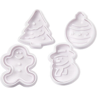Stamped Cutters Christmas, 4pcs.