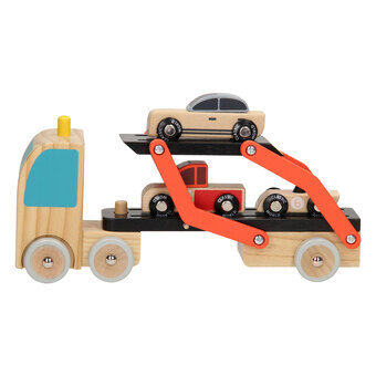 Classic World Car Transporter with Cars, 4 pcs.