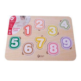 Classic World Wooden Puzzle Numbers