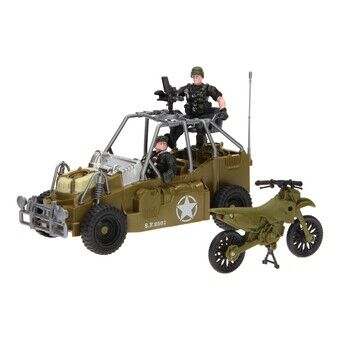 Army Forces Playset - Helicopter and Motorcycle