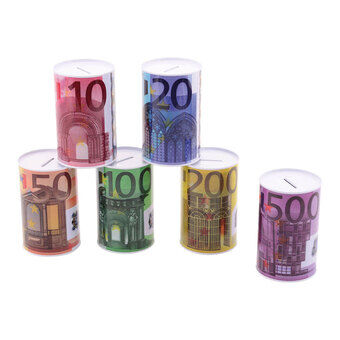 Money box Euro note