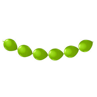 Lime green button balloons, 8pcs.