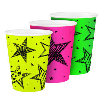 Neon Party Cups, 6pcs.