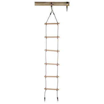 Rope ladder with eye rings and 6 wooden steps