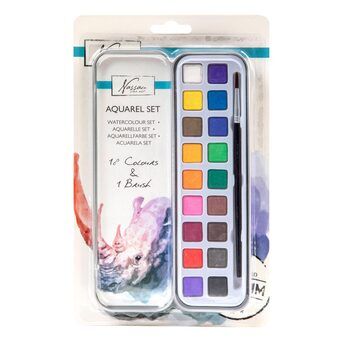Nassau Watercolor Paint Set, 18 colors