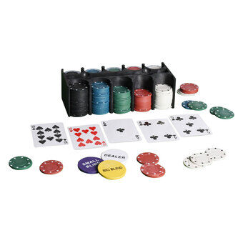 Poker set in Tin Storage Box, 200 Chips