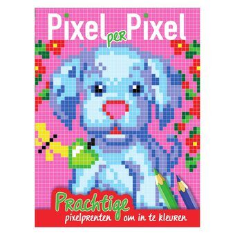 Pixel Coloring Book Little Dog