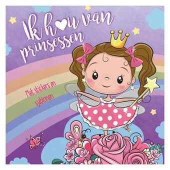 Sticker and Template Book I Love Princesses