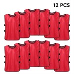 12PCS Adults Soccer Quick Drying Football Vest Practice Sports Vest Breathable Bibs