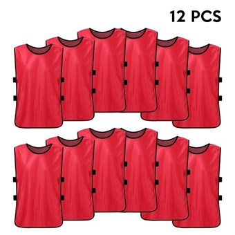 12PCS Adults Soccer Quick Drying Football Vest Practice Sports Vest Breathable Bibs