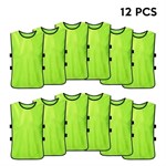 12PCS Adults Soccer Quick Drying Football Vest Practice Sports Vest Breathable Bibs