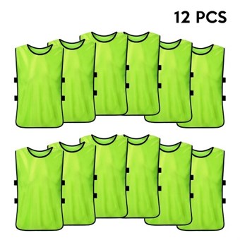 12PCS Adults Soccer Quick Drying Football Vest Practice Sports Vest Breathable Bibs