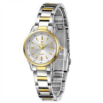 LIEBIG L1016 Fashion Analogue Quartz Couple Watch with Two-Tone Stainless Steel Strap