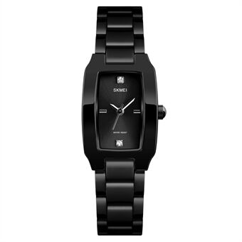 SKMEI 1400 Classic Quartz Ladies Watch Rhinestone Decor Zinc Alloy Wrist Watch