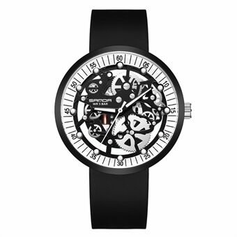 SANDA 3215 Fashionable Multi-Layer Gear Electronic Watch Night Vision Fluorescence 50m Waterproof Watch