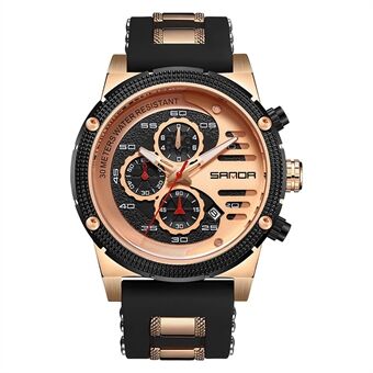 SANDA 5508 Fashion Luminous Wrist Watch Calendar Analog Quartz Watch