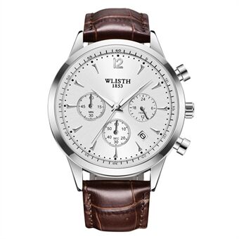 WLISTH S953 Multi-function Business Style Quartz Watch with Calendar Luminous Pointer Quartz Watch