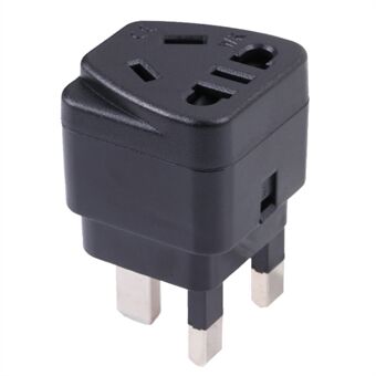 13A 250V 5-Hole to UK Plug Travel Conversion Adapter Wall Socket Converter with Fuse Protection