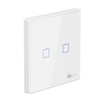 SONOFF T2EU1C-RF 2 Gang 433MHz Wireless Remote Wall Light Touch Switch Stick-on Remote Touch Switch