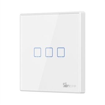 SONOFF T2EU1C-RF 3 Gang 433MHz Wireless Stick-on Smart Wall Switch Two-way Control Wiring Free Controller