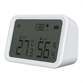 NEO NAS-TH02W Smart WiFi Temperature Humidity Monitor Wireless Luminance Sensor with APP Notification Alerts