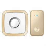 CACAZI FA12 Home Wireless Doorbell 60 Songs Waterproof Remote Smart Calling Bell, 1 Transmitter+1 Receiver