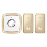 CACAZI FA12 60 Songs Home Wireless Doorbell Waterproof Remote Smart Calling Bell, 1 Transmitter+2 Receivers