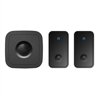 CACAZI FA12 60 Songs Home Wireless Doorbell Waterproof Remote Smart Calling Bell, 1 Transmitter+2 Receivers