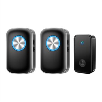 CACAZI FA28 Wireless Doorbell Set with Self-Generating Transmitter + 2 Receiver Smart Home Doorbell