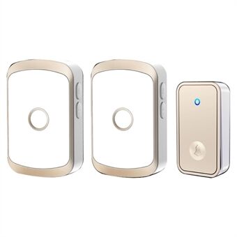 CACAZI FA50 Smart Wireless Doorbell Set Transmitter + 2 Receiver Self-Powered Doorbell for Home