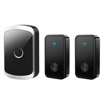 CACAZI FA50 Self-Powered Smart Doorbell Set 2 Transmitter + Receiver Wireless Doorbell for Home