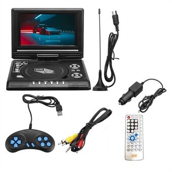 7.8 inch HD LCD Screen Portable DVD with TV Player Support SD / MMC Card / Game Function / USB Port