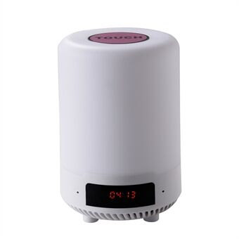 LED Night Light Bluetooth Speaker with Alarm Clock Touch Control Table Lamp
