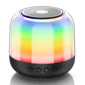 JY12 Portable Mini Speaker with 360 Degrees Full-screen RGB LED Light Multi-Color Changing Wireless Bluetooth Subwoofer