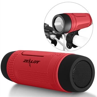 ZEALOT S1 Outdoor Bike Mount Waterproof Wireless Bluetooth Speaker with Flashlight/Power Bank/TF/FM Function