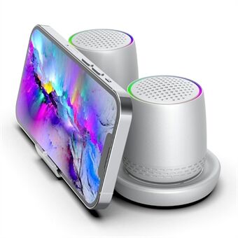 LANPICE inPods littleFun-6 Dual Bluetooth Speaker with Magnetic Charging Base and Atmosphere Light Cellphone Bracket Function