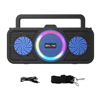 BDL-162 Solar Power Bluetooth Speaker with Colorful Ring Light Portable Outdoor Sport Fitness Wireless Music Subwoofer