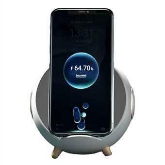 Smart Bluetooth Speaker Support Wireless Charging Home Voice Mirror Design Mini Speaker with Cell Phone Stand