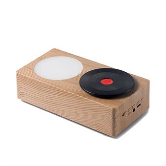 T19 Rechargeable Bluetooth Speaker Night Light Retro Rotating Vinyl Disc Wireless Stereo Speaker