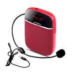 APORO Portable Voice Amplifier for Teachers with Wired Microphone Headset Waistband Rechargeable Personal BT Speaker Support Music FM TF Card for Classroom Meeting