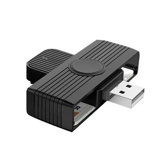 ROCKETEK CR318 Multifunction USB2.0 Smart Card Reader SIM/ID/CAC Card Connector Adapter for Mac Windows Computer