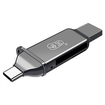 KAWAU C371 USB 3.0+Type C Portable Card Reader for SD TF MicroSD PC / Laptop / Smart Phone / Tablet