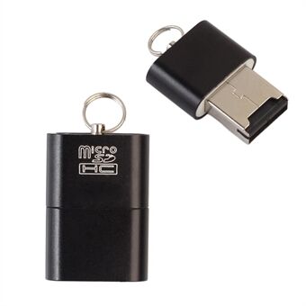 Mini Data Transfer USB 2.0 Card Reader for Micro SD TF Card - Black