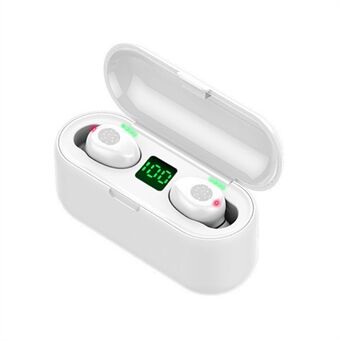 F9-2 TWS Bluetooth 5.0 Wireless Earphones Noise Reduction In-ear HiFi Stereo Headset Touch Control LED Display Headphone