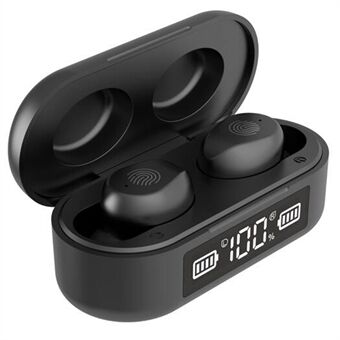 F96 Wireless Earphones Bluetooth Sweatproof Headphones with LED Display Charging Case